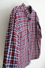Old Navy Red Blue & White Plaid Button Down Shirt | XXL