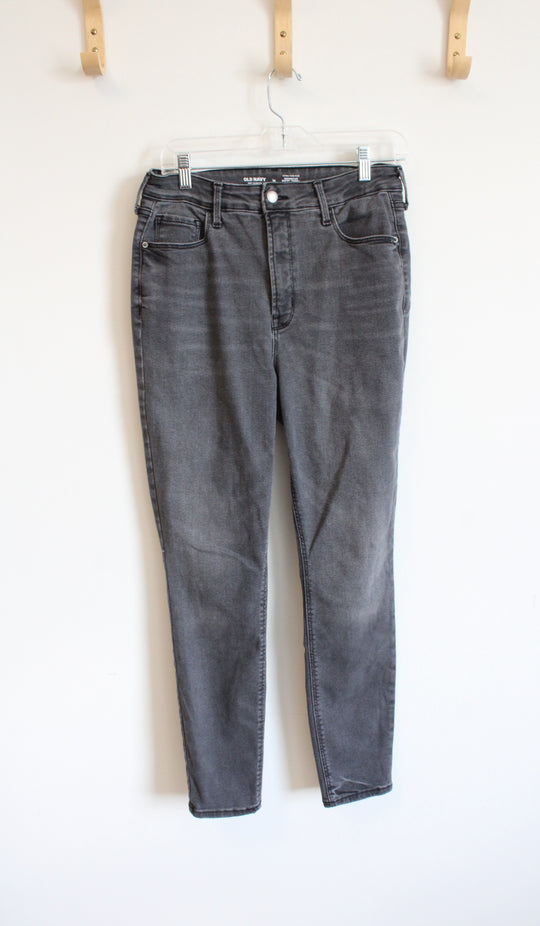 Old Navy Faded Black 360 Stretch Extra High-Rise Rockstar Super Skinny Jeans | 12