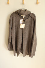 Rich & Famous Brown Cape Sweater W/ Built In Scarf | XL