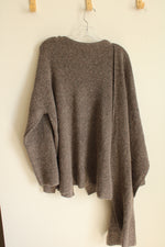 Rich & Famous Brown Cape Sweater W/ Built In Scarf | XL