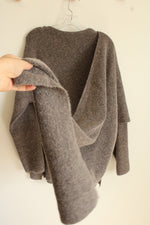Rich & Famous Brown Cape Sweater W/ Built In Scarf | XL