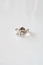 Sterling Silver Wave Heart Ring | Size 6