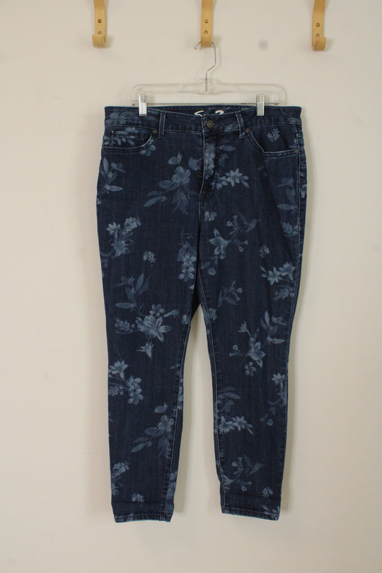 Seven Jeans Floral print Straight leg Jeans size 14