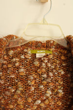 Acorn Pumpkin Orange Knit Cardigan | S
