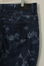 Seven Jeans Floral print Straight leg Jeans size 14