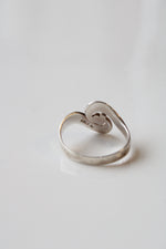Sterling Silver Wave Heart Ring | Size 6