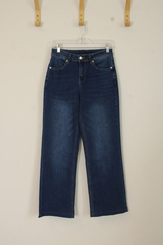 High-Rise Wide leg Dark wash Jeans | S