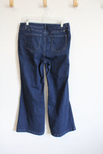 1822 Blue Denim Flared Jeans with Front Patch Pockets | 14