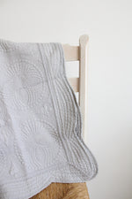 Small Gray Cotton Baby Quilt