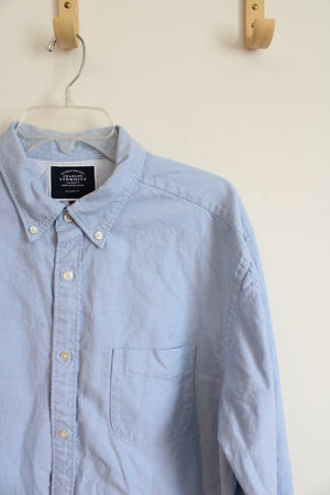 Charles Tyrwhitt Classic Fit Blue Long Sleeved Button Down Shirt | XL