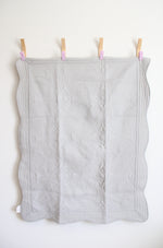 Small Gray Cotton Baby Quilt