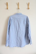 Charles Tyrwhitt Classic Fit Blue Long Sleeved Button Down Shirt | XL