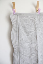 Small Gray Cotton Baby Quilt