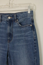 American Eagle Distressed Medium wash Straight leg Mom jeans | 2L