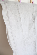 Small Gray Cotton Baby Quilt