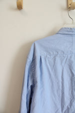 Charles Tyrwhitt Classic Fit Blue Long Sleeved Button Down Shirt | XL