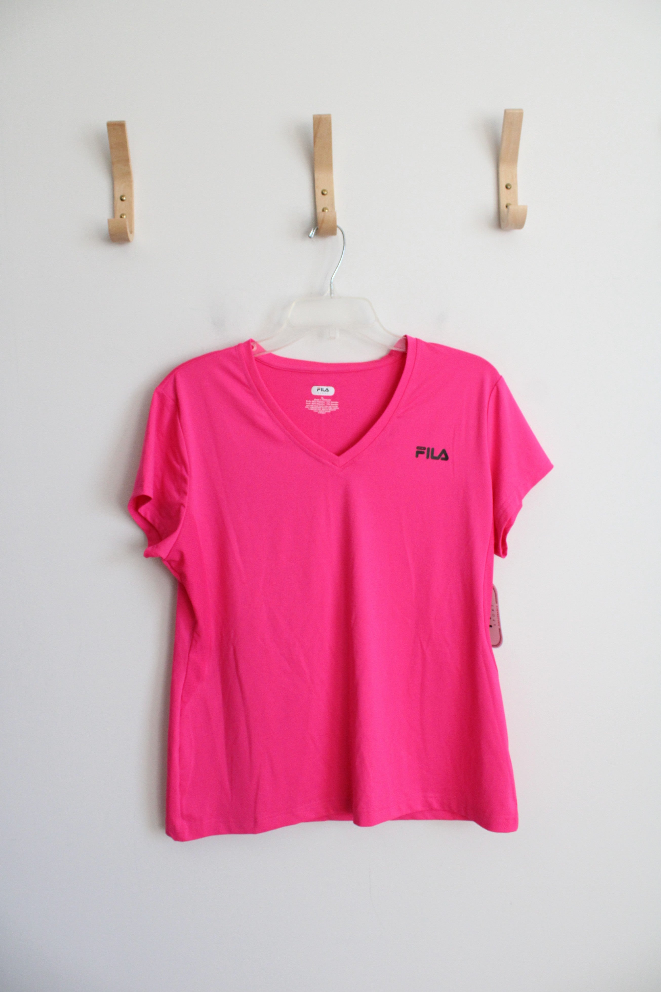 NEW Fila Sport Hot Pink V-Neck Shirt | XL
