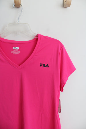 NEW Fila Sport Hot Pink V-Neck Shirt | XL