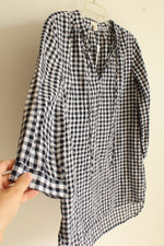 NEW J.Crew Navy Blue Gingham Tunic Dress | XS