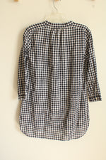 NEW J.Crew Navy Blue Gingham Tunic Dress | XS