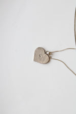 Mother Of Pearl Split Heart Sterling Silver Necklace