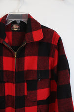 Woolrich Vintage Red & Black Buffalo Plaid Wool Hunting Jacket | L