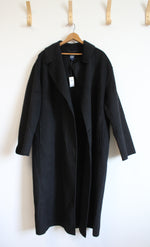 NEW Gap Black Wool Blend Coat | L