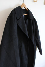NEW Gap Black Wool Blend Coat | L
