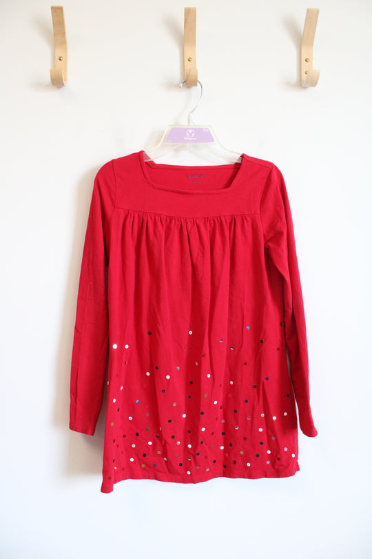 Lands' End Red Sequined Dress | Youth M (10/12)