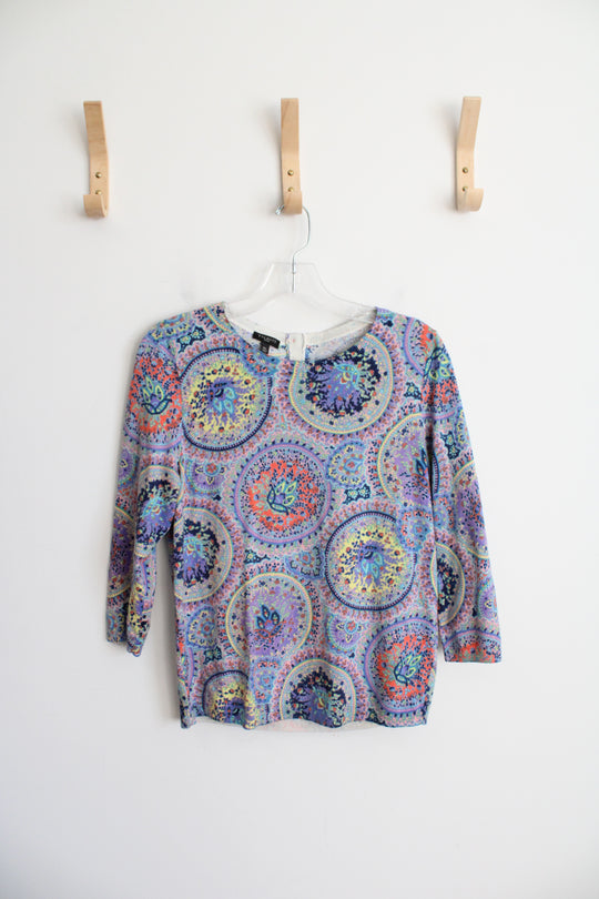 Talbots Multi-Colored Patterned Top | M Petite