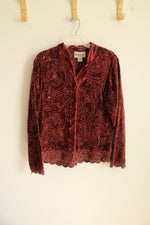 Flashbacks Maroon Boho Cardigan | M