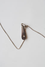 Pink Tone Mother Of Pearl Sterling Silver Drop Pendant Necklace