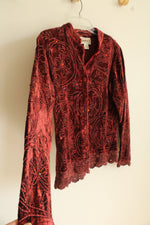 Flashbacks Maroon Boho Cardigan | M