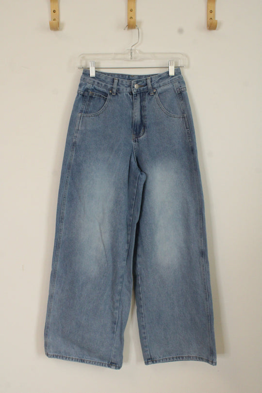 Dazy Wide leg High-Rise Light wash Jeans | S