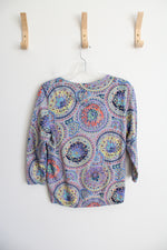 Talbots Multi-Colored Patterned Top | M Petite