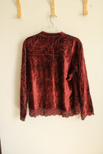 Flashbacks Maroon Boho Cardigan | M