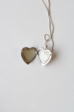Heart Etched Sterling Silver Necklace