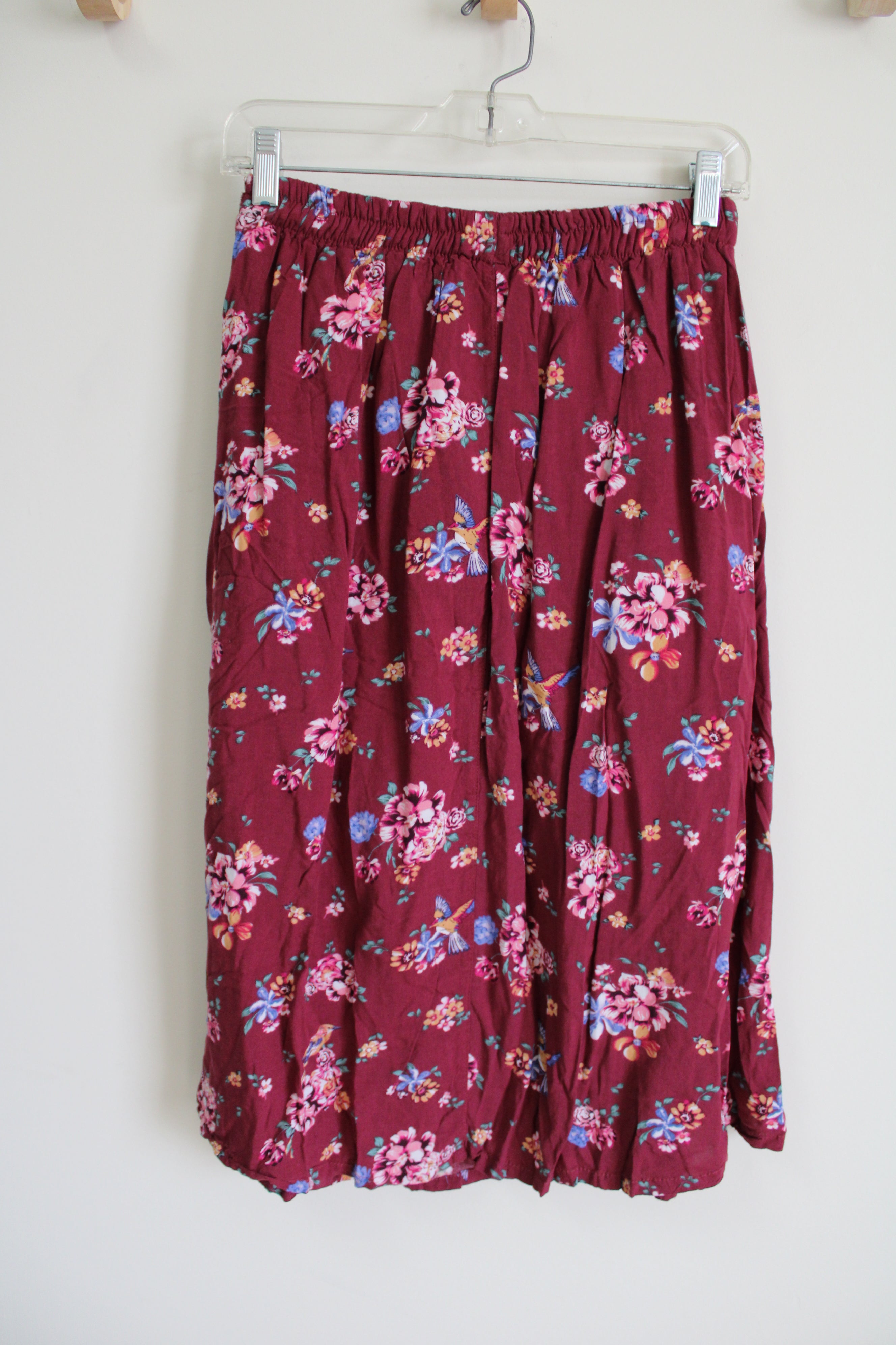Max Maroon Floral Skirt | 15/16 Years