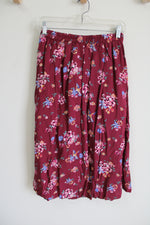 Max Maroon Floral Skirt | 15/16 Years