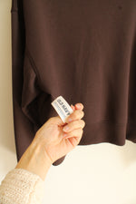 NEW Old Navy Chocolate Brown Bounce Fleece 1/4 Zip Sweatshirt | M