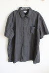 Haggar Gray Plaid Button Down Shirt | 3XLT
