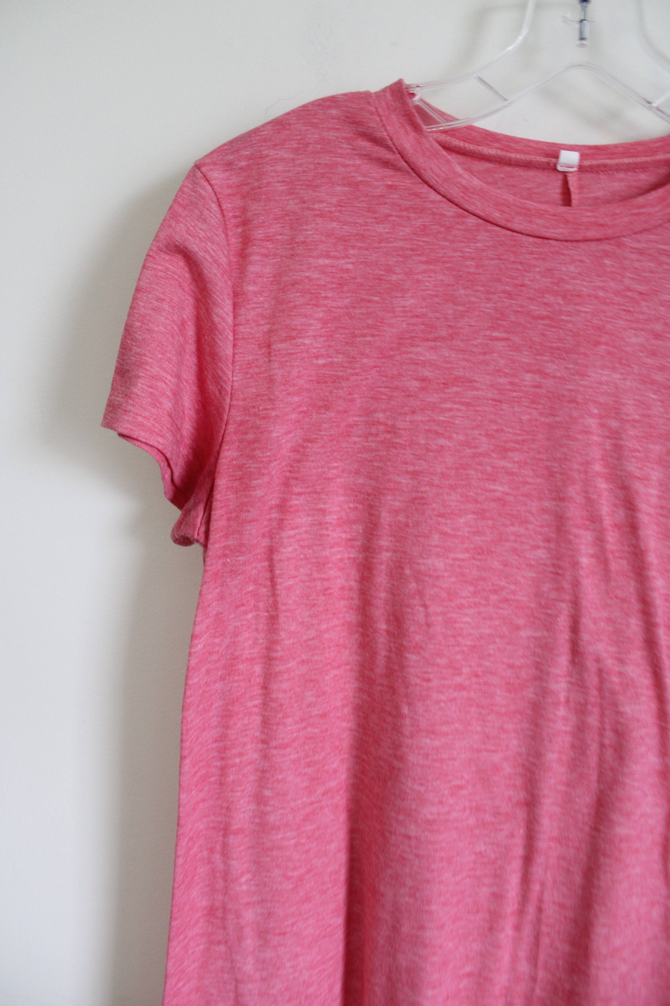 Pink Heathered Tunic Top | M