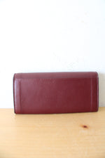 Michael Kors Kinsley Carryall Maroon Leather Wallet