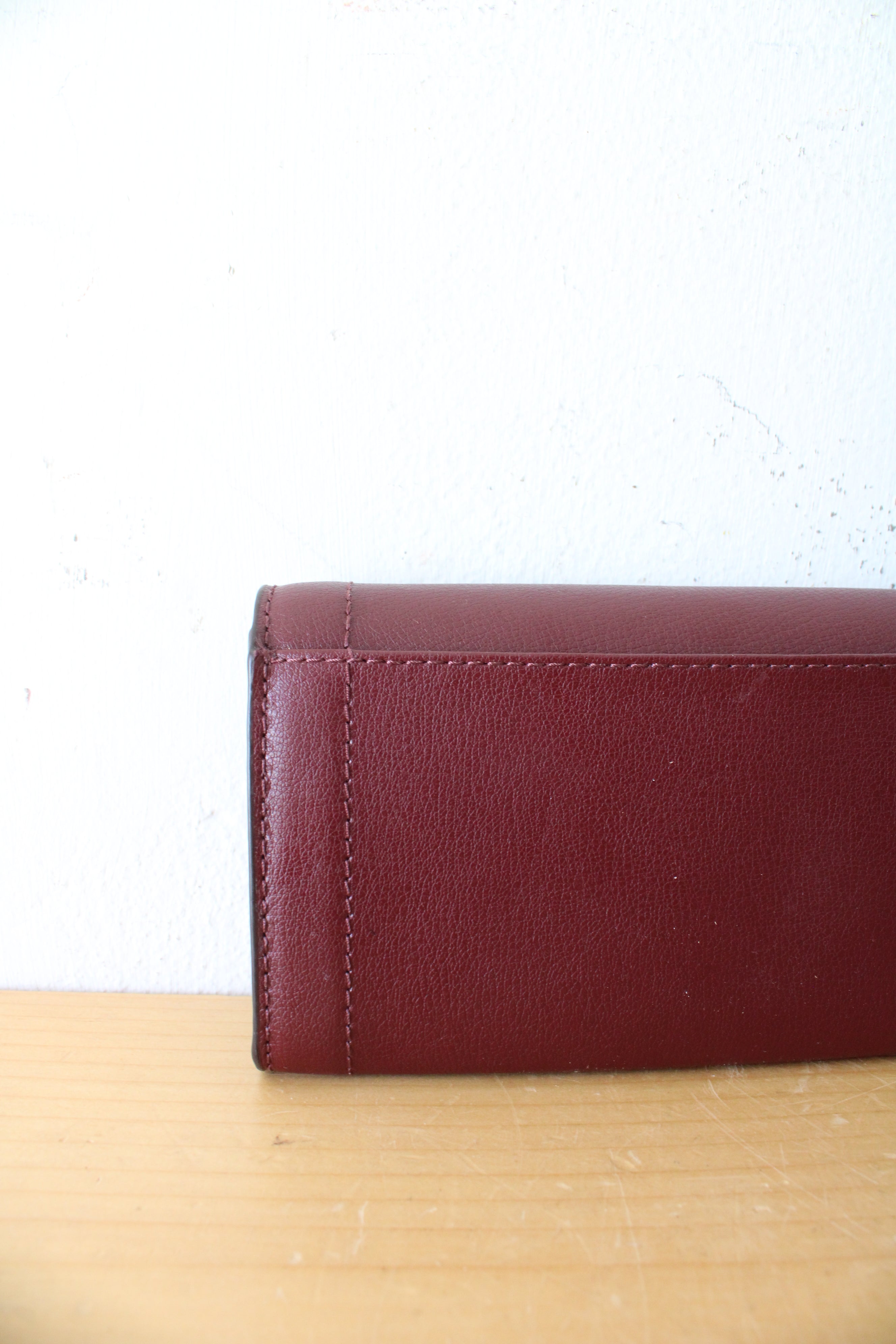 Michael Kors Kinsley Carryall Maroon Leather Wallet