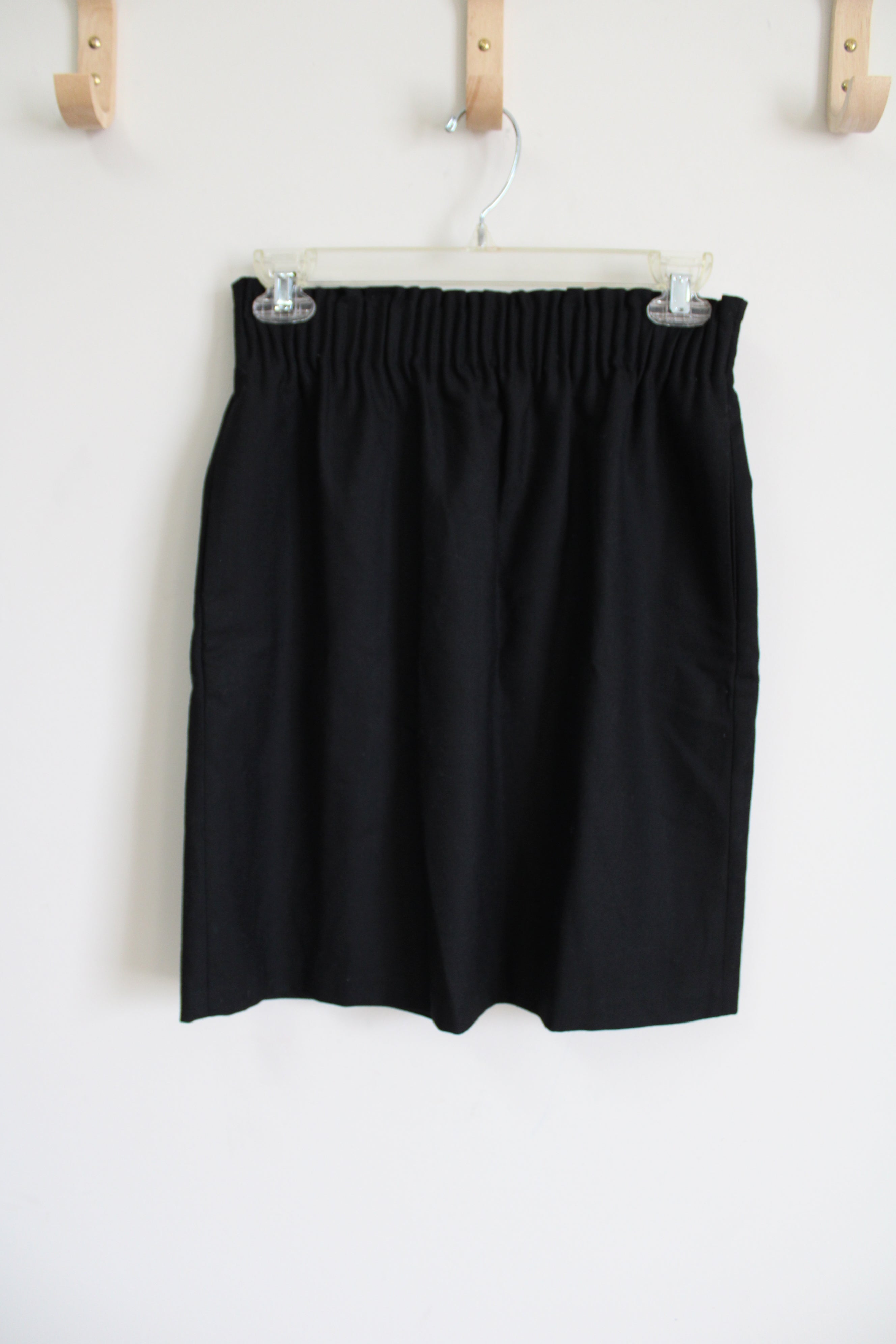 NEW J.Crew Black Cinch Waist Wool Blend Skirt | 0