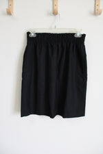 NEW J.Crew Black Cinch Waist Wool Blend Skirt | 0