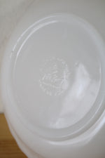 Anchor Hocking Fire King Milk Glass Gold Swirl Bowl | 7.5"