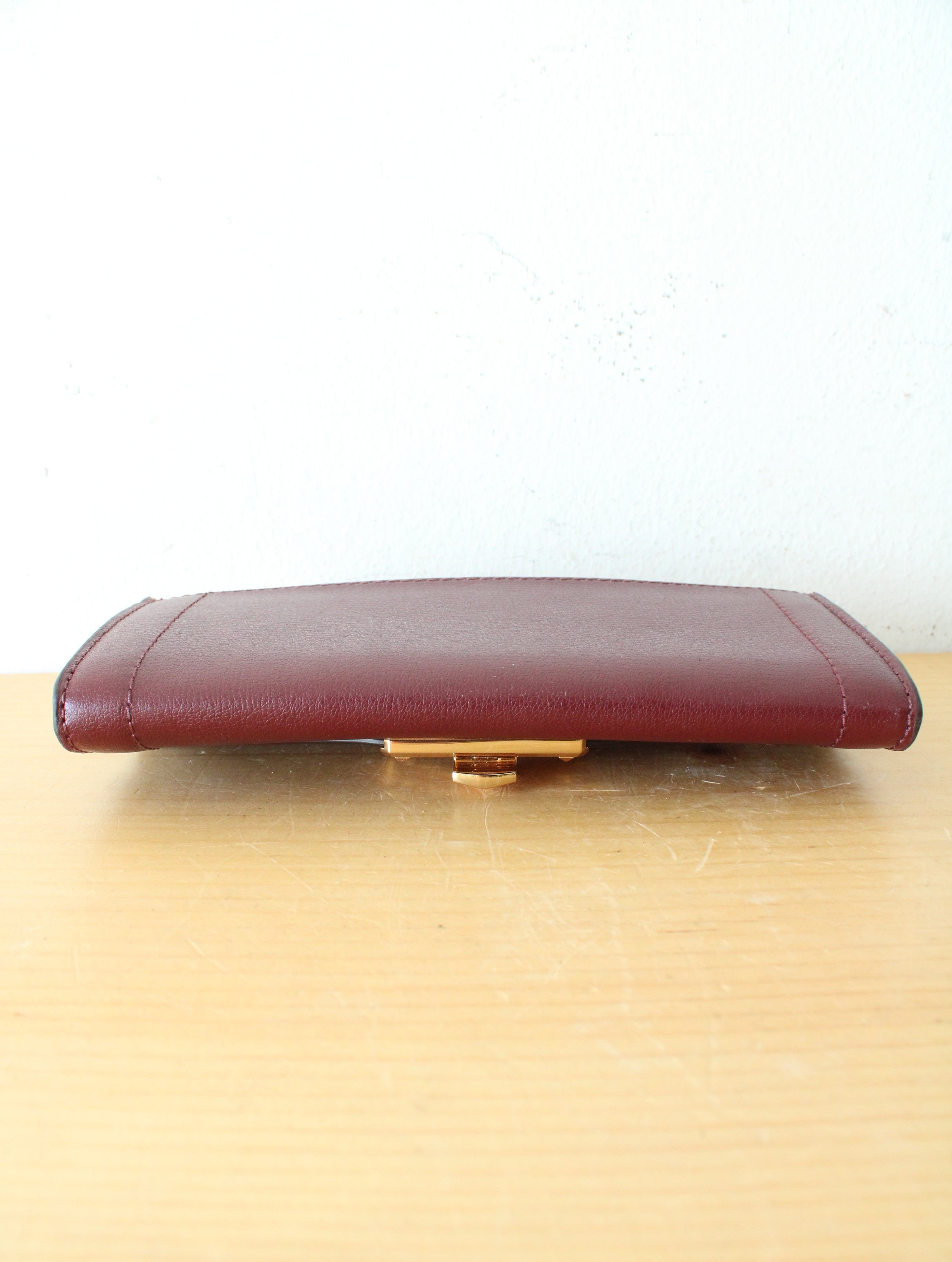 Michael Kors Kinsley Carryall Maroon Leather Wallet
