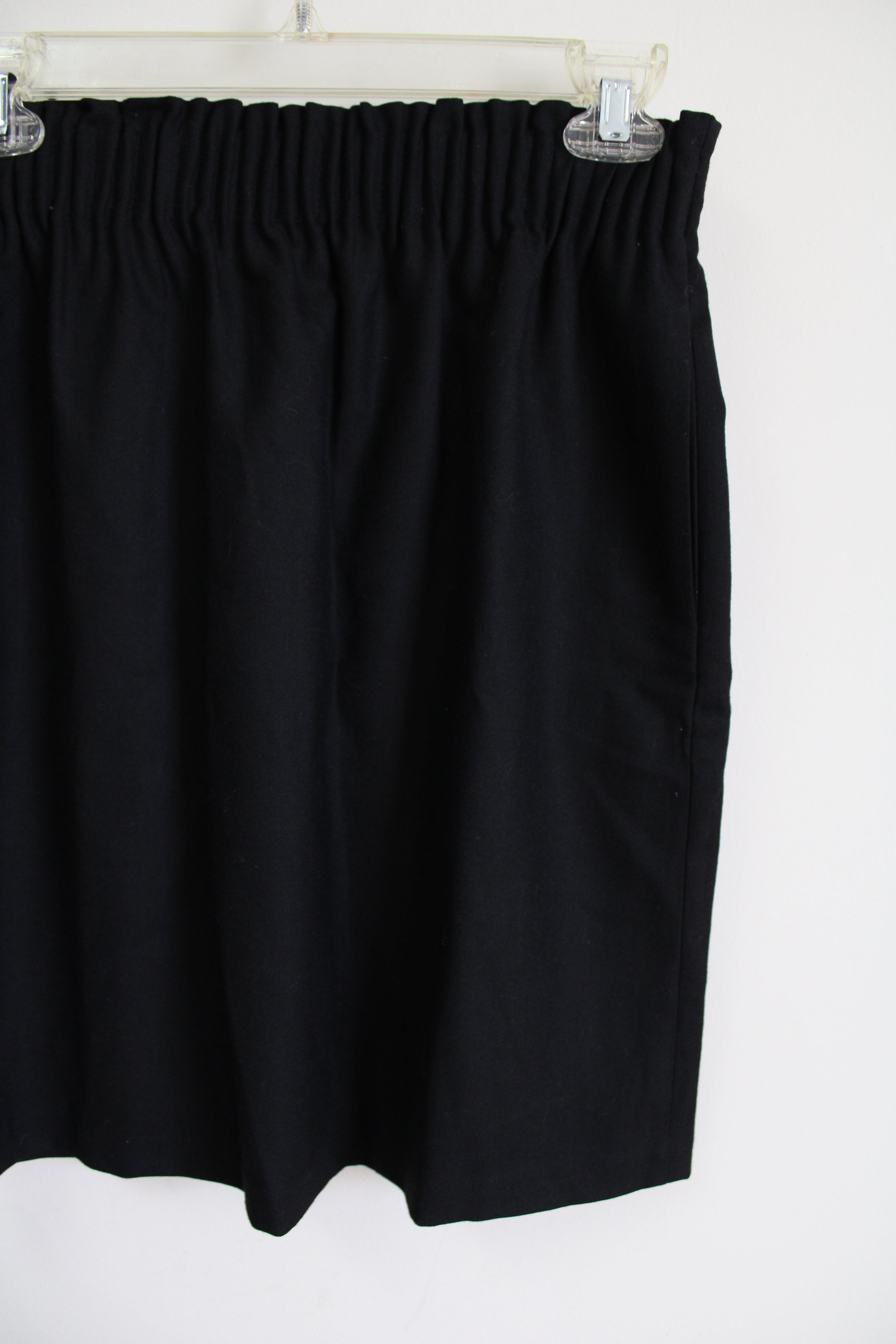 NEW J.Crew Black Cinch Waist Wool Blend Skirt | 0