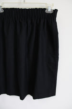 NEW J.Crew Black Cinch Waist Wool Blend Skirt | 0